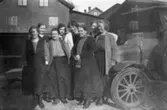Flickorna från läggrummet på fabriken Ahlafors. cirka 1916-1917.
Med på bild: Ester Johansson, Josefina Magnusson, Nina Rosqvist, Anna 