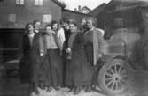 Flickorna från läggrummet på fabriken Ahlafors. cirka 1916-1917.
Med på bild: Ester Johansson, Josefina Magnusson, Nina Rosqvist, Anna 