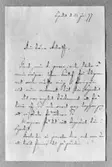 Foto av brev från generalpostdirektör Adolf Wilhelm Roos till sonen Adolf, från Lysekil 1877