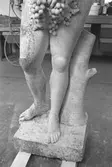 Dokumentation av lagning av skulpturer Bacchus och Flora efter sönderslagningen 1993.