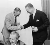 Från invigningen av Huvudkontoret för postverkets diligenstrafik, i Lycksele den 10 juni 1966. 