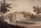 Akvareller av J.F Weinberg, utförd ca:1795 -1823. Motiv Gunnebo slott och trädgårdar.