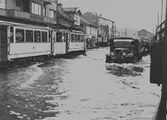 Översvämning vid Mölndalsbro. 1930-tal