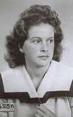 Margit Wannerberg vid första terminen på Förskoleseminariet 1946