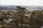 Vy över Hulelyckan i Mölndal på 1970-talet. Bostadsbebyggelse vid Hulelycksgatan och Fågelbergsgatan.