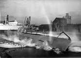 Sjösättning av ubåten Sjöhästen 19 oktober 1940