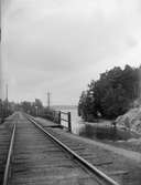 Järnvägsspår vid Gnesta, Södermanland 1900 - 1901