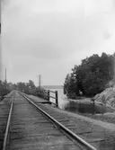 Järnvägsspår vid Gnesta, Södermanland 1900 - 1901