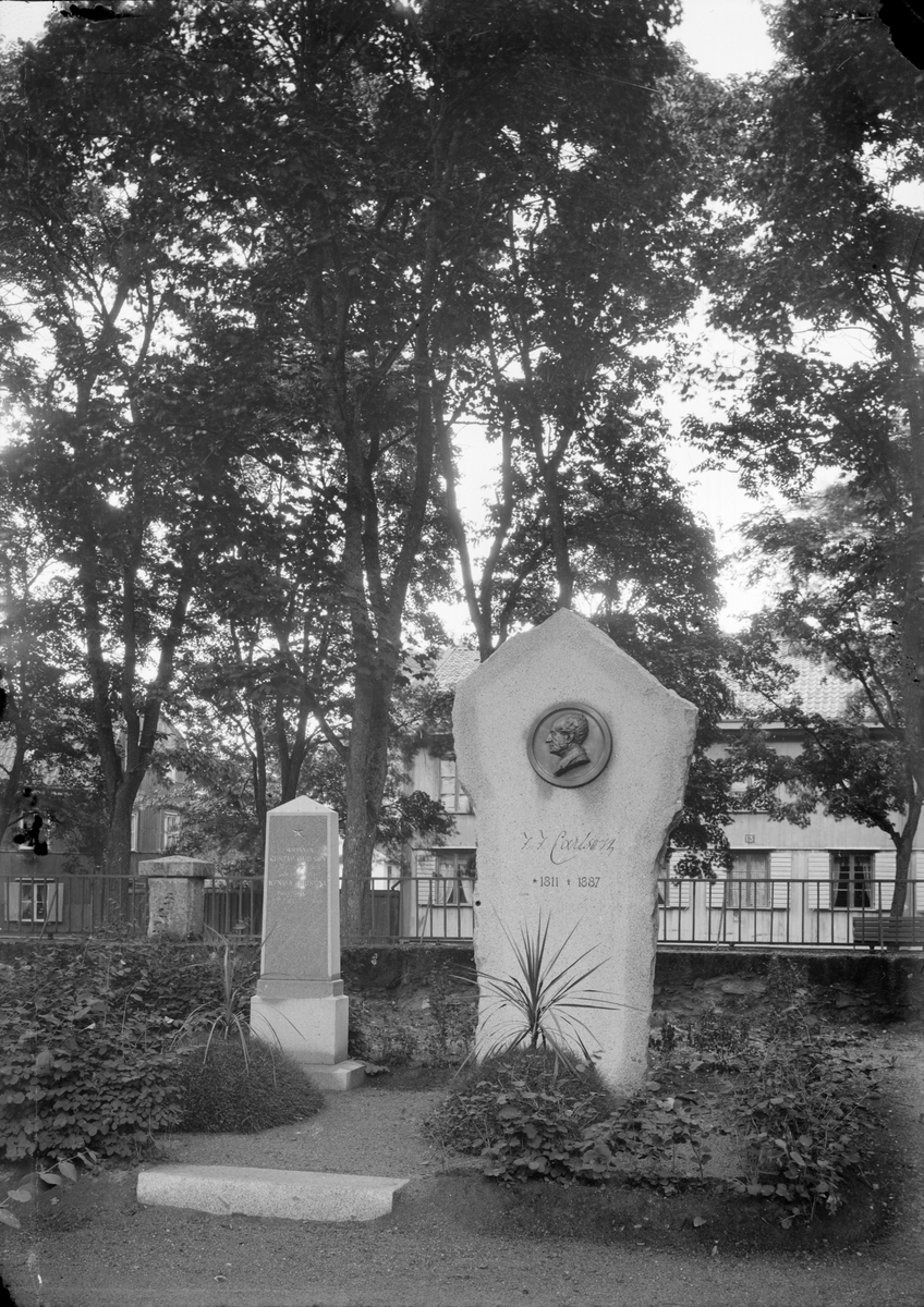 Henri Osti's Fotografiateliér, F F Carlson’s Grave Care, Uppsala Old Cemetery, Uppsala before 1896