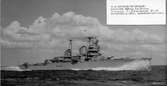 HMS kryssare Tre Kronor Augusti 1947