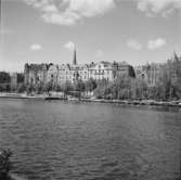 Djurgårdsbrunnskanalen och båtklubben vid Strandvägen, Stockholm