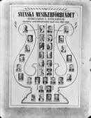 Reproduktion
Svenska musikerförbundet, Avelning 1 Stockholm
Styrelsens verkställande utskott under åren 1906-1946
Porträtt med namn