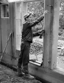 Konstruktion av villa i Tureberg med personal
Montering av ytongstav
Exteriör