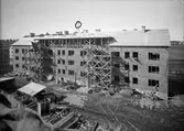 Flerbostadshus under byggnation, Uppsala 1935