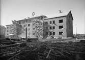 Flerbostadshus under byggnation, Uppsala 1935