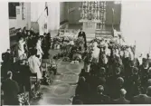 Poliskommissarie Sture Sandells (1912-1964) begravning i Växjö domkyrka, oktober 1964.