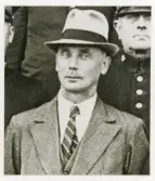 Poliskommissarie Frana Konrad Swanström, 1937. 
Utsnitt ur större foto visande Växjö poliskår.