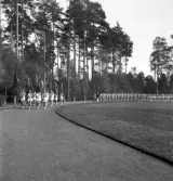 Gymnastiken 1944.
Inmarsch med fanborg på Värendsvallen.
