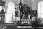 Predikstol och altarskåp i Ödeby kyrka, 1964