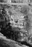Detalj av kalkskifferbrottet i Lanna i Hidinge, 1964