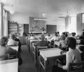 Geografilektion vid skola i Örebro, 1960-tal