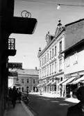 Storgatan mot S:t Olofsgatan. Från NM:s byggnadsinventering 1957.