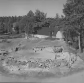 Gudsberga kloster, Husby socken. Översiktsbild av utgrävningsplatsen vid Gudsberga klosterkyrka.