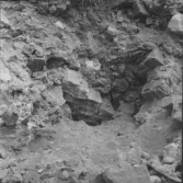 Gudsberga kloster, Husby socken. Rasmassor vid norra muren intill korpartiet.