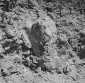 Gudsberga kloster, Husby socken. Rasmassor vid norra muren intill korpartiet.