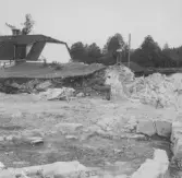 Gudsberga kloster, Husby socken. Schaktningsarbete längs den norra muren.