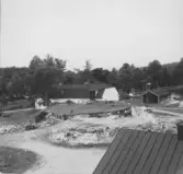 Gudsberga kloster, Husby socken. Översiktsbild av klosterkyrkan. Foto mot väster.