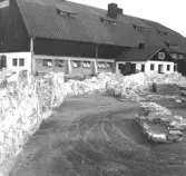 Gudsberga kloster, Husby socken. Den norra delen av kyrkan mot väster.