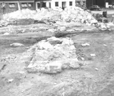 Gudsberga kloster, Husby socken. Den södra delen av kyrkan mot väster.