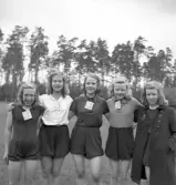 Folkskolans tävlingar, 1944.
Några av de tävlande.