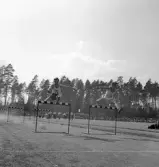 Idrottstävlingar på Värendsvallen, 1944.
Häcklöpning.