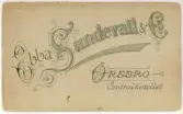 Baksida till visitkort från Ebba Sundevall & Co, efter 1895