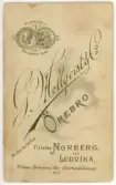 Baksida till visitkort från G. Mellqvist & Co, efter 1900