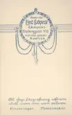 Baksida till visitkort från Eric Sjöqvist, 1910-1926