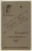 Baksida till visitkort från Sigfrid Öijer, omkring 1900