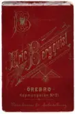 Baksida till visitkort från Eric Bergquist, efter 1881
