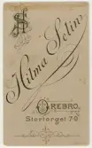 Baksida till visitkort från Hilma Selin, efter 1899