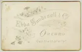 Baksida till visitkort från Ebba Sundevall & Co, efter 1895