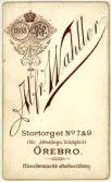 Baksida till visitkort från Alfred Wahller, 1888-1895