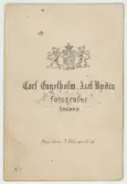 Baksida till visitkort från Carl Engelholm och Axel Rydin, 1870-1871