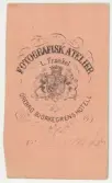 Baksida till visitkort från L. Frankel, ca 1870
