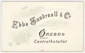 Baksida till visitkort från Fotoateljé Ebba Sundevall & Co, efter 1895