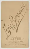 Baksida till visitkort från Eric Bergquist, efter 1881