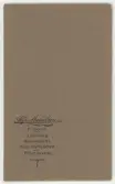Baksida till visitkort från Alfred Michelson, efter 1902