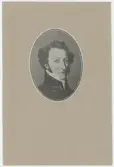 Porträtt på Riksantikvarie Johan Gustaf Liljegren född 27 februari 1791 i Fryele socken, Småland, död 2 juni 1837 i Stockholm.
