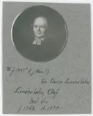 Porträtt på Olof Linderholm Teol. Doktor född år 1762 och död år 1834.